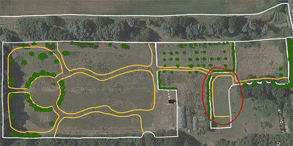 Map of a paddock layout