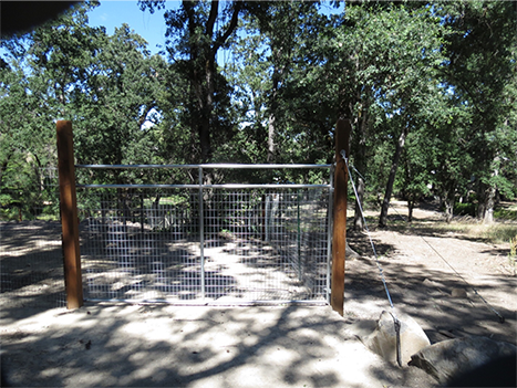 photo of a gate for the llamas
